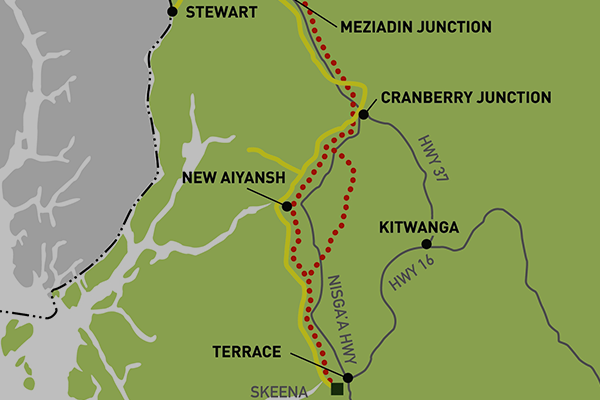 Northwest Transmission Line map