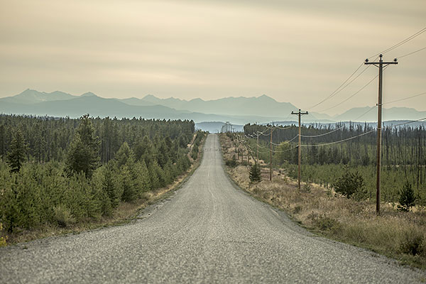 Road through mountains